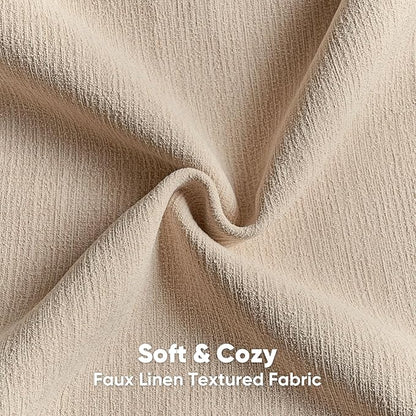 FUTEI Dusky Pink Chenille Decorative Throw Pillow Covers 20x20 Inch Set of 2,Soft Cozy Faux Linen Textured Cushion Case,Farmhouse Home Decor for Couch Living Room