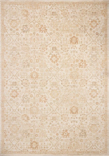 Loloi Chris Loves Julia Palma Collection PLM-04 Natural/Spice 6'-3" x 9'-6" Area Rug Vintage Style Boho Living Room Bedroom Carpet