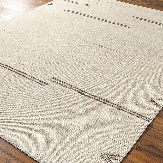 Livabliss x Becki Owens Rivi Moroccan Area Rug , 7'10" x 10', Cream/Charcoal