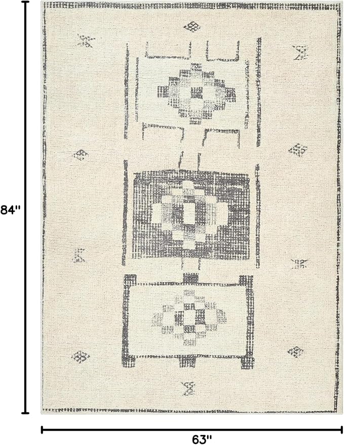 Livabliss x Becki Owens Solana Medallion Area Rug, 5'3" x 7', Taupe/Cream
