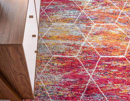 Unique Loom Trellis Frieze Collection Area Rug - Geometric (8' x 10', Multi/ Ivory)