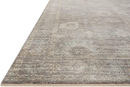 Loloi Magnolia Home by Joanna Gaines Millie Collection MIE-05 Stone/Natural 2'-7" x 10'-0", .25" Pile Height, Runner Rug