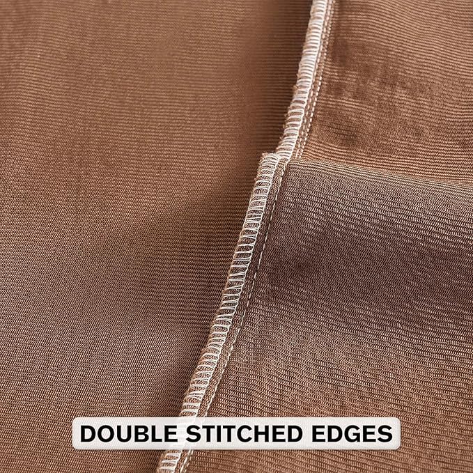 FUTEI Dark Brown Chenille Throw Pillow Covers 16x16 Inch Set of 2,Soft Striped & Diamond Textured Cushion Cases,Modern Home Decor for Couch Living Room