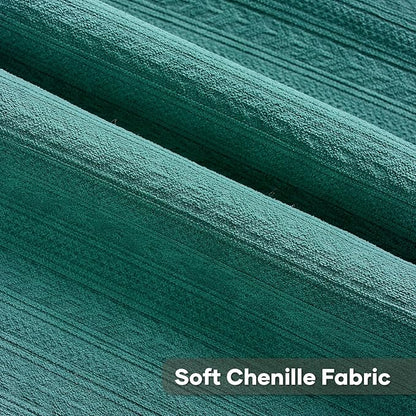 FUTEI Teal Decorative Throw Pillow Covers 20x20 Inch Set of 2,Soft Cozy Wheat Ear Striped Patterns Cushion Cases,Modern Home Decor for Couch Bed Living Room