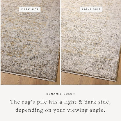 Loloi Amber Lewis Alie Collection ALE-05 Gold/Beige 7'-10'' x 10', .13'' Pile Height, Area Rug