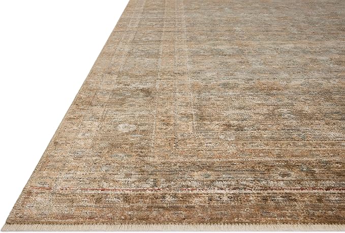 Loloi Amber Lewis Molly Collection MOL-06 Gold/Blue 6'-7" x 9'-2" Low Pile Area Rug