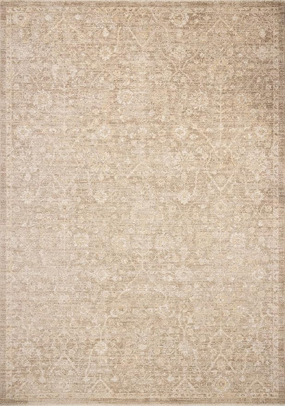 Loloi Chris Loves Julia Palma Collection PLM-01 Bark/Natural 6'-3" x 9'-6" Area Rug Vintage Style Boho Living Room Bedroom Carpet
