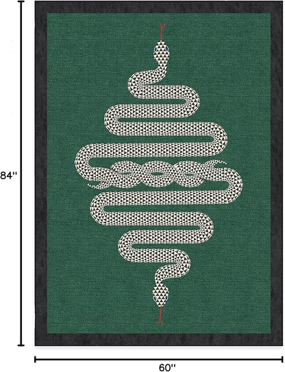 RUGGABLE x Jonathan Adler Machine Washable Modern Area Rug – Venom Emerald 5x7, Stain-Resistant, Non-Slip – Medium Rugs for Living Room, Bedroom, Hallway, Entryway & Office–with Cushioned Pad