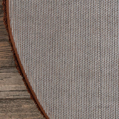 Unique Loom Solid Shag Collection Area Rug (8' x 10' Oval, Chocolate Brown)