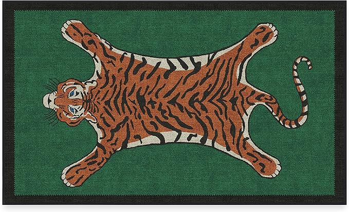 RUGGABLE x Jonathan Adler Machine Washable Modern Area Rug – Tiger Emerald 3x5, Stain-Resistant, Non-Slip – Small Rugs for Living Room, Bedroom, Hallway, Entryway & Office–with Cushioned Pad