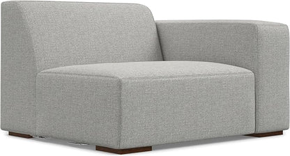 SIMPLIHOME Rex 3-Seater Modular Sofa in 100% Recycled Polyester Tightly Woven Performance Fabric, Pale Grey, 122-inches Wide, Handcrafted Modern-Style Couch for Living Room and Family Room