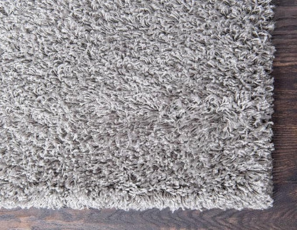 Unique Loom Solid Shag Collection Area Rug (10' x 13' Rectangle, Cloud Gray)