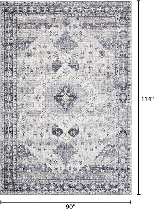 Loloi II Skye Collection SKY-02 Silver/Grey 7'-6" x 9'-6" Area Rug