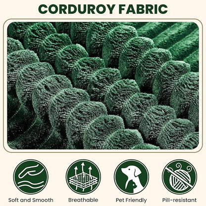 LEVELEVE 107" Cloud Sectional Couch with Deep Seat，Modern Modular Sofa with L-Shape Chaise，No Assembly Required, Upholstered Couches for Living Room Bedroom(Green,Left Facing Chaise)