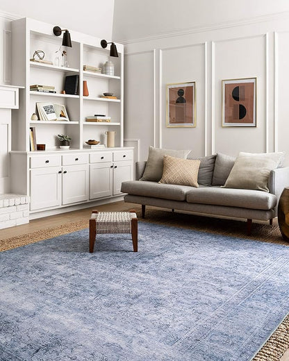 Loloi Loren Collection LQ-09 Slate 2'-6" x 7'-6" Runner Rug