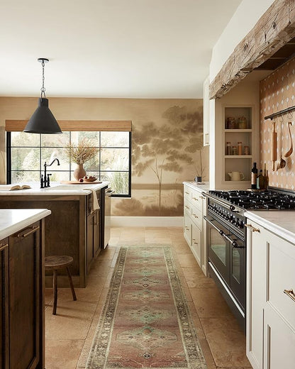 Loloi Magnolia Home by Joanna Gaines Sinclair Collection SIN-06 Clay/Tobacco 8'-6" x 11'-6", .25" Pile Height, Machine Washable, Area Rug