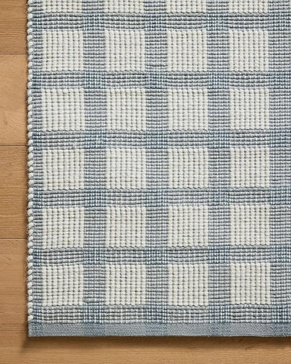Loloi Magnolia Home by Joanna Gaines Ryder Collection RYD-02 Blue/Ivory 3'-6" x 5'-6" Accent Rug