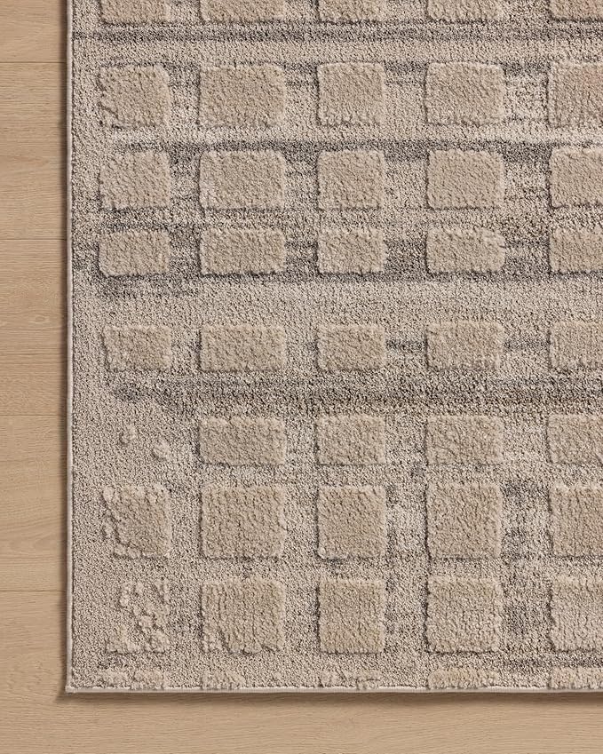 Loloi Amber Lewis Monty Collection MOT-06 Pebble/Beige 2'-7" x 8'-0" Runner Rug