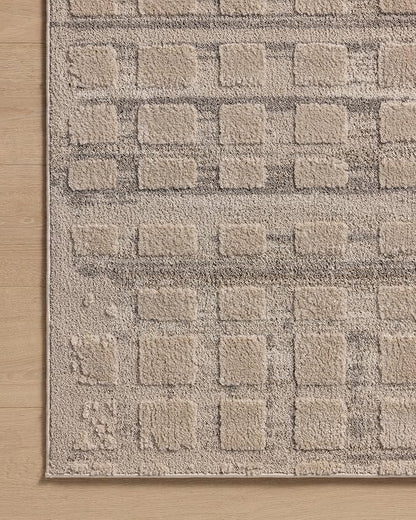 Loloi Amber Lewis Monty Collection MOT-06 Pebble/Beige 2'-7" x 10'-0", .50" Pile Height, Runner Rug