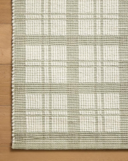 Loloi Magnolia Home by Joanna Gaines Ryder Collection RYD-01 Sage/Ivory 2'-6" x 7'-6" Runner Rug