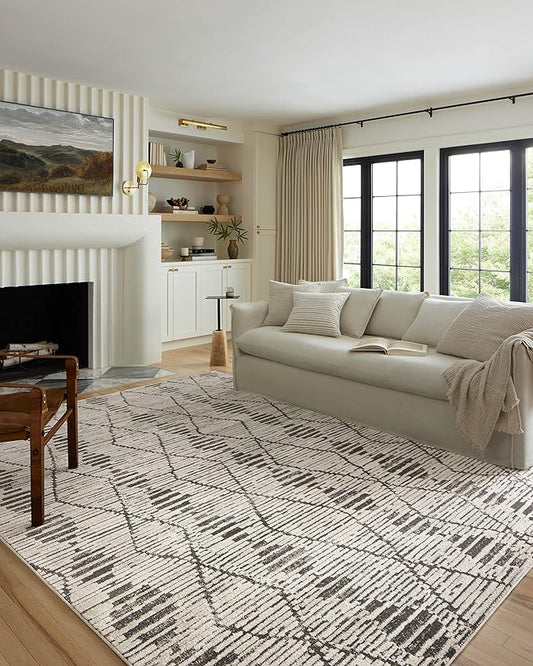 Loloi Kamala Collection KAM-02 Charcoal/Dove 7'-10" x 10' Area Rug