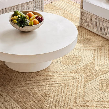nuLOOM 4x6 Outdoor/Indoor Ranya Tribal Area Rug, Light Brown, Geometric Design, Stain Resistant, Highly Durable, For Patio, Balcony, Bedroom, Dining Room, Living Room, Bathroom