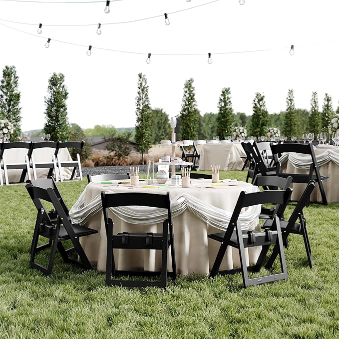Flash Furniture Hercules Kids Black Resin Folding Chair with Black Vinyl Padded Seat