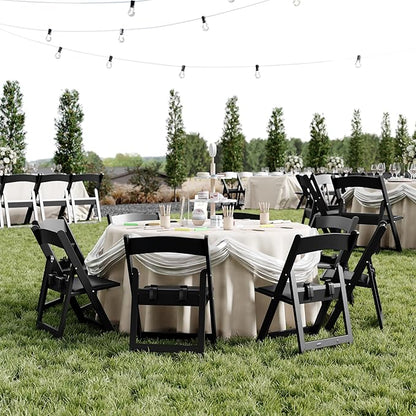 Flash Furniture Hercules Kids Black Resin Folding Chair with Black Vinyl Padded Seat