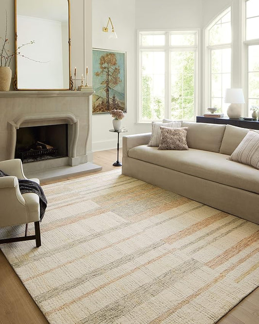 Loloi Chris Loves Julia Chris Collection CHR-04 Natural/Multi 2'-6'' x 11'-6'', .50" Pile Height, Runner Rug