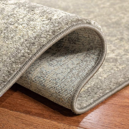 SAFAVIEH Evoke Collection 3' x 5' Silver / Ivory EVK256S Oriental Distressed Non-Shedding Living Room Bedroom Accent Rug