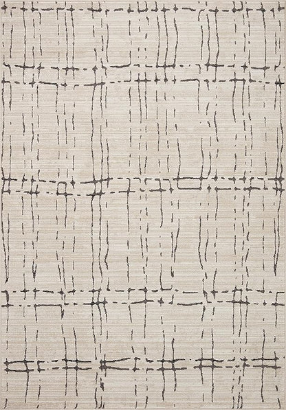 Loloi Darby Collection DAR-06 Sand/Dk. Grey 6'-7" x 9'-3" Area Rug