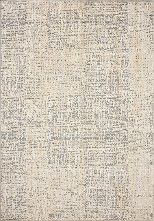 Loloi Amber Lewis Bexley Collection BEX-03 Natural/Slate 6'-6" x 9'-3" Area Rug Neutral, Textured, Living, Bedroom, Dining, Carpet