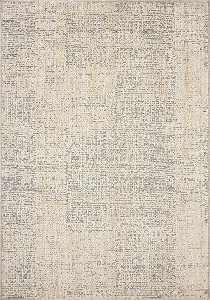 Loloi Amber Lewis Bexley Collection BEX-03 Natural/Slate 5'-0" x 7'-6" Area Rug Neutral, Textured, Living, Bedroom, Dining, Carpet
