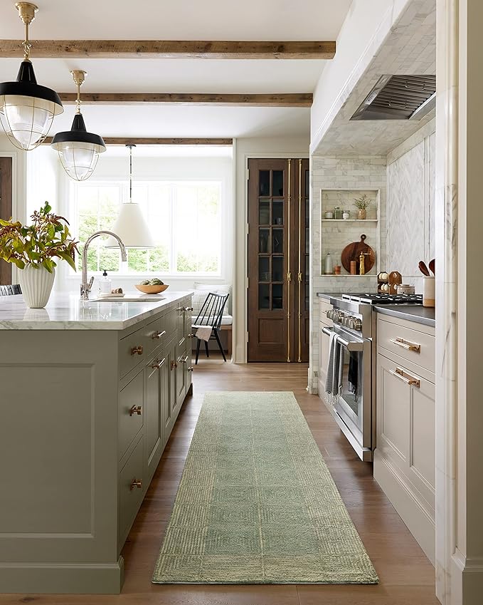 Loloi Chris Loves Julia Francis Collection FRA-02 Green/Natural 2'-0" x 5'-0" Accent Rug