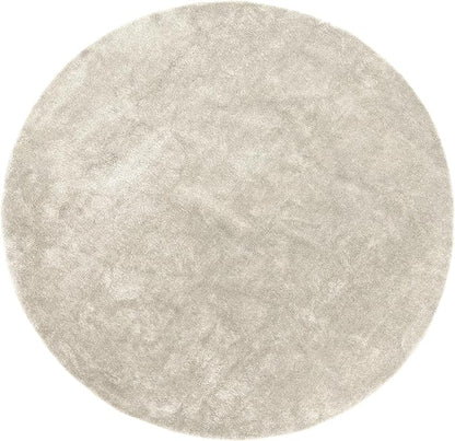 nuLOOM 6' Round Cozy Plush SuperiorWash Area Rug, Machine Washable, Non-Slip, Soft Fluffy Shag Carpet for Living Room Bedroom Kids Room Nursery Home Decor, Loni Cream