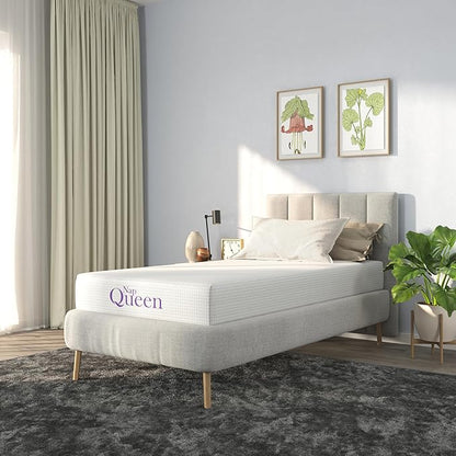 NapQueen Twin-XL Mattress, 6 Inch Charcoal Memory Foam Mattress, Twin-XL Bed Mattress in a Box, CertiPUR-US Certified, Medium Firm, Breathable Soft Fabric Cover