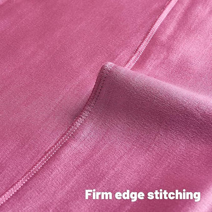 FUTEI Hot Pink Chenille Decorative Throw Pillow Covers 26x26 Inch Set of 2,Soft Embossed Striped Textured Euro Pillow Shams,Modern Home Decor for Couch Bed Living Room