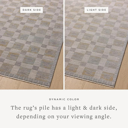 Loloi Amber Lewis Cali Collection CIL-07 Mist/Wheat 5'-3" x 7'-6", .25" Pile Height, Accent Rug