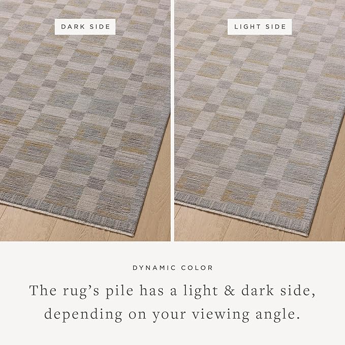 Loloi Amber Lewis Cali Collection CIL-07 Mist/Wheat 2'-7" x 10'-0", .25" Pile Height, Runner Rug