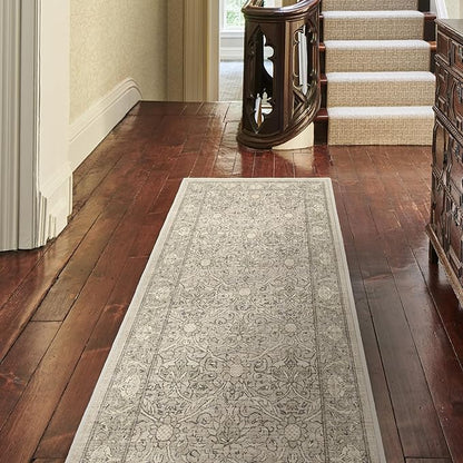 RUGGABLE x Morris & Co Washable Area Rug – Montreal Natural Stone 3x5, Stain-Resistant, Non-Slip – Small Machine Washable Rugs for Living Room, Bedroom, Hallway, Entryway & Office–with Cushioned Pad