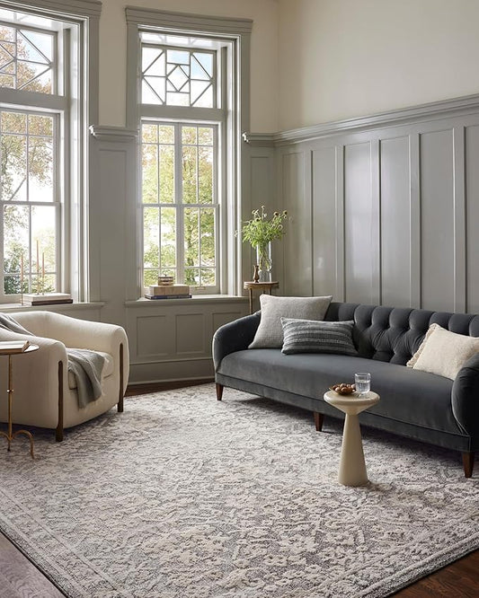 Loloi Magnolia Home by Joanna Gaines Gigi Collection GIG-01 Grey/Ivory 2'-7" x 10'-0" Runner Rug