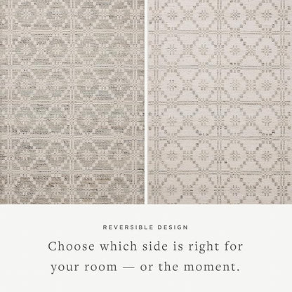 Loloi Angela Rose Rivers Collection RIV-02 Lagoon/Ivory 8'-6" x 11'-6" Reversible Area Rug