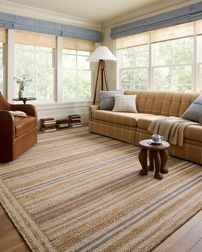 Loloi Chris Loves Julia Judy Collection JUD-03 Natural/Dove 2'-6" x 7'-6" Runner Rug