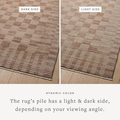 Loloi Amber Lewis Cali Collection CIL-06 Brick/Natural 3'-6" x 5'-6", .25" Pile Height, Accent Rug