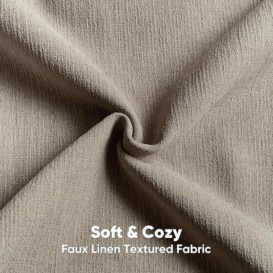 FUTEI Coffee Chenille Decorative Throw Pillow Covers 20x20 Inch Set of 2,Soft Cozy Faux Linen Textured Cushion Case,Farmhouse Home Decor for Couch Living Room