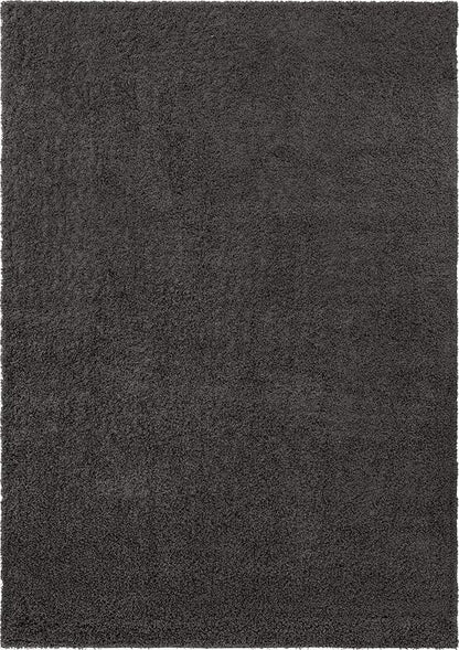 Unique Loom Solid Shag Collection Area Rug (10' x 13' 11" Rectangle, Graphite Gray)