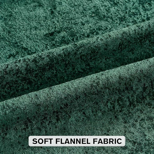 FUTEI Christmas Dark Green Flannel Throw Pillow Covers 18x18 Inch Set of 2,Soft Dimensional Textured Cushion Cases,Modern Home Decor for Couch Living Room