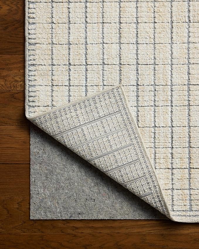 Loloi Amber Lewis Bexley Collection BEX-04 Slate/Natural 4'-0" x 6'-0" Accent Rug Neutral, Textured, Living, Bedroom, Dining, Carpet