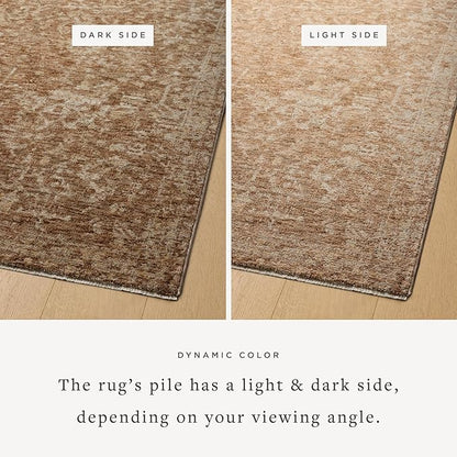 Loloi Magnolia Home by Joanna Gaines Junie Collection JUE-01 Clay/Natural 2'-7" x 8'-0", .38 Pile Height, Runner Rug
