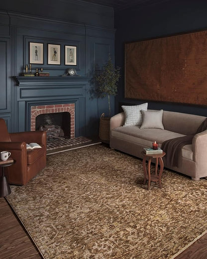Loloi Magnolia Home by Joanna Gaines Junie Collection JUE-01 Clay/Natural 3'-11" x 5'-7", .38" Pile Height, Accent Rug